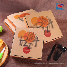 logo personnalisé Cheaper Recycle E-Flûte Boîtes à pizza en carton ondulé